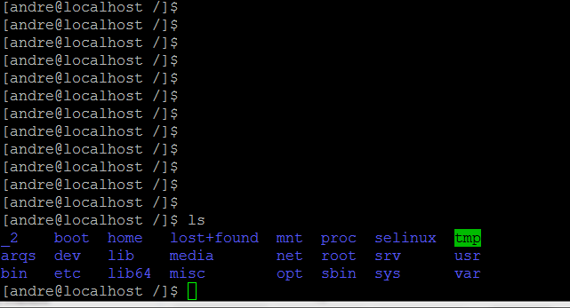 Antes do Comando Clear